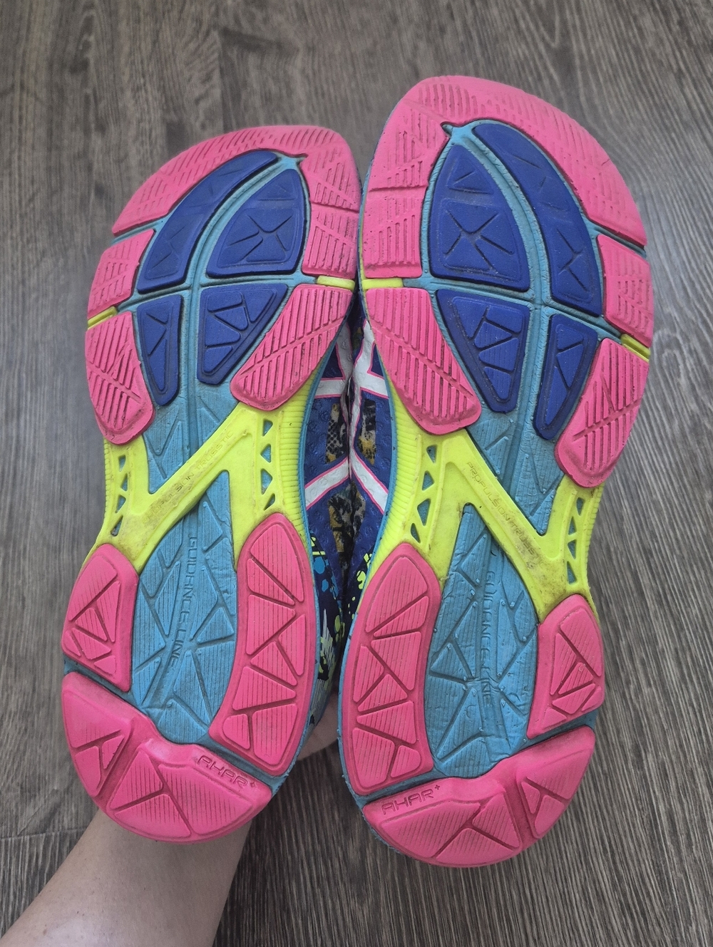 Asics Women's Noosa Gel Multicolor Graphic Running Sneakers - Pink & Teal Size 8 - Picture 9 of 10